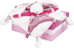 Set regalo Doudou con coniglietto rosa in peluche coccolo