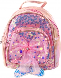 Zaino Rosa per Bambini con Fiocco in Tulle