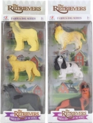 Set di cagnolini in plastica 3 pezzi
