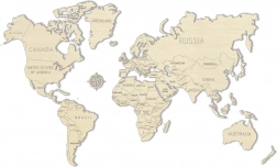 Mappa del mondo in legno WOODEN CITY grande