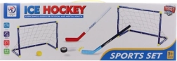 Set di porte da hockey con mazze e disco per bambini