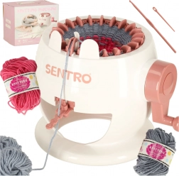 Macchina per maglieria circolare con 22 aghi con set di filati