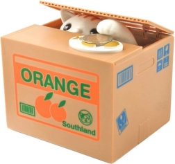 Salvadanaio interattivo con gatto – scatolina per monete