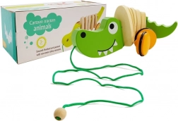 Coccodrillo trainabile in legno 18 cm