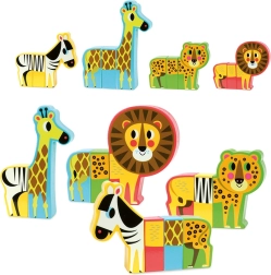 vilac puzzle magnetici in legno allegro safari