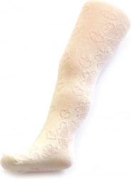 Collant jacquard per bambina New Baby beige