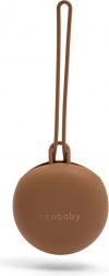 Scatolina in silicone per succhietto New Baby marrone