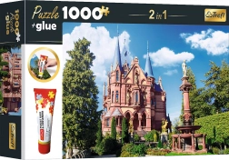 Trefl set 2in1 puzzle Castello di Drachenburg, Germania 1000 pezzi con colla