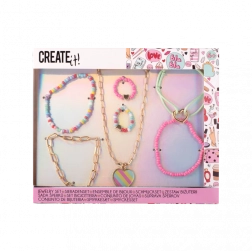 set di gioielli create it! bigiotteria per bambini con braccialetti, orecchini e collana