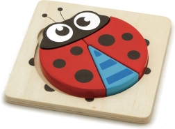 Puzzle coccinella in legno