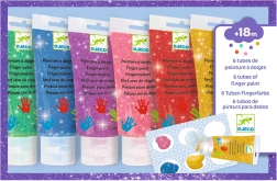 Colori a dita DJECO in tubetto scintillante