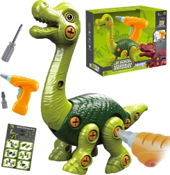 Kit di costruzione avvitabile Woopie brachiosauro con trapano