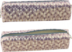 Astuccio elegante con motivo di squame di mare - viola e oro