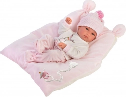 Llorens New Born bambina – bambola realistica neonata 35 cm, corpo interamente in vinile