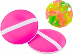 Gioco di Abilità con Mazze Circolari e Pallina con Ventose Rosa