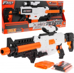 Blaster in schiuma Fast Pioneer per bambini 8+ con mirino, caricatore e 36 proiettili