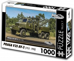 Puzzle Retro-auto TRUCK n. 7 PRAGA V3S AV-3 1000 pezzi