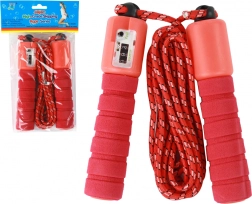 Corda per saltare rossa con contatore 275 cm regolabile fitness