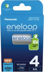 Eneloop batterie ricaricabili AA 2000 mAh, 4 pezzi