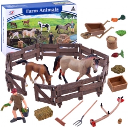 Set di figurine di cavalli per la fattoria – Recinto