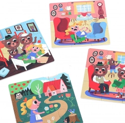 Vilac puzzle in legno Raperonzolo 4 in 1