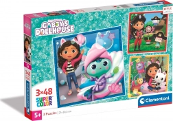 Puzzle CLEMENTONI La casa delle bambole di Gabby 3×48 pezzi