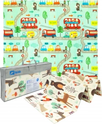 Humbi tappetino in schiuma XPE doppio lato pieghevole 200 × 180 × 1 cm bosco e stradine