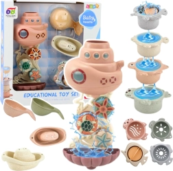 Giocattoli da Bagno Sottomarino Bicchierini con Ventose 9 pz