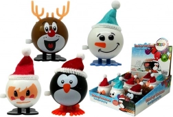 Set di giochi natalizi a carica – pinguino, renna, pupazzo di neve e Babbo Natale, 12 pezzi