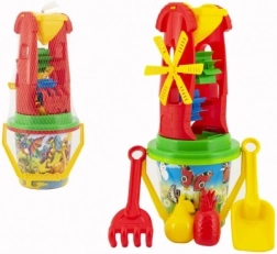 Set da sabbia con mulino e formine