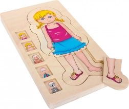 Small foot puzzle anatomico in legno a strati