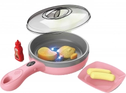 Padella elettronica rosa per bambini 27 cm con luce e suono