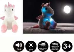 Unicorno di peluche con ali ed effetti luminosi