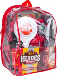 Mega set del piccolo pompiere in zainetto trasparente (18 pezzi)