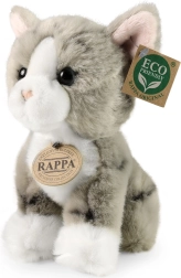 Gatto di peluche grigio 18 cm eco-friendly