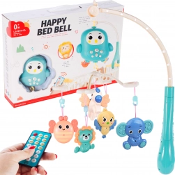 Giostrina con gufetto e animaletti con telecomando