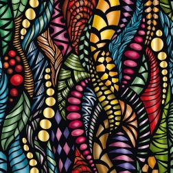 Puzzle quadrato Curiosi Q Gold – motivo I, 72 pezzi