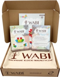 Costruzioni magnetiche in legno WABI 40 pezzi