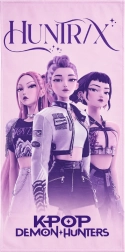 Asciugamano da bagno per bambini ad asciugatura rapida K-Pop Demon Hunters Huntrix 70 × 140 cm, viola