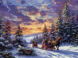 Pittura diamantata passeggiata in slitta 30 × 40 cm