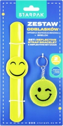 Braccialetto riflettente e portachiavi smiley