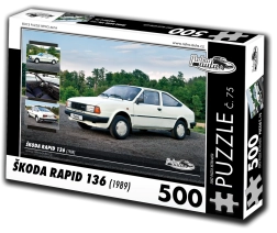 Puzzle Auto d’epoca Škoda Rapid 136 (1988) – 500 pezzi