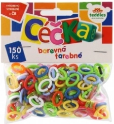 C ad anello colorate 150 pz plastica in sacchetto