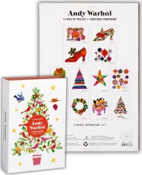 Calendario dell’Avvento puzzle di Natale 12 giorni ispirato ad Andy Warhol