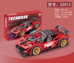 Set di costruzione auto sportiva rossa 488 pezzi