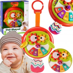 Woopie giocattolo interattivo civetta con pianolino e coda frusciante