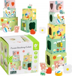 Classica piramide con blocchi Motivazione forestale per bambini
