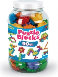 Set di costruzioni puzzle in grande barattolo 90 pz