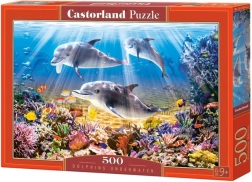 Puzzle 500 pezzi Dolphins Underwater