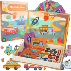 Libro magnetico – puzzle componibile con mezzi di trasporto